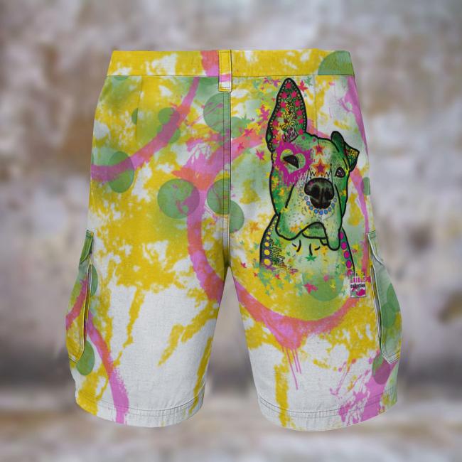 Preview: Cargohose mit Tyson - Hose, lang oder kurz, bunt, 100% Polyester, Grösse S-5XL, fester Stoff, Normale Passform, SOKA, Listenhund, AmStaff, Staff, Staffordshire, PitBull, Pit, XXL Bully